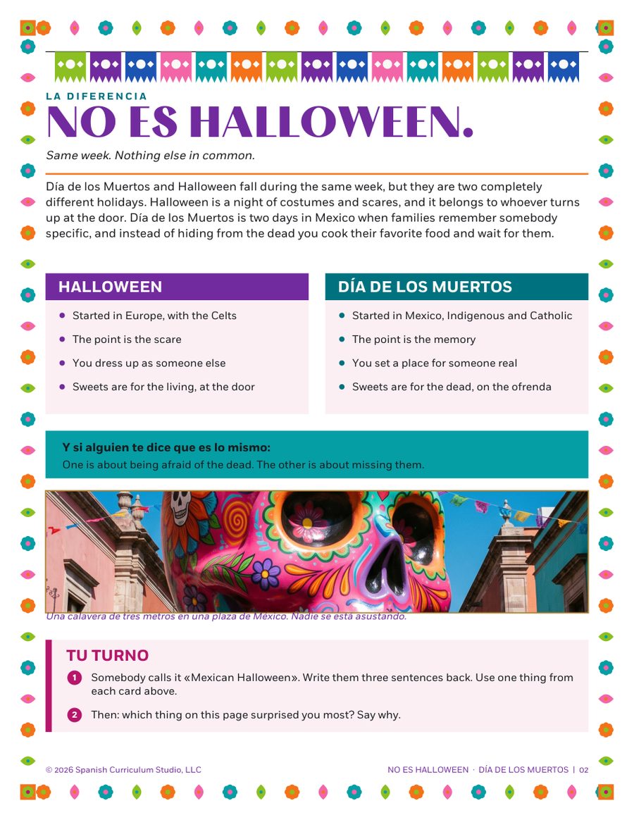 Inside page: No es Halloween