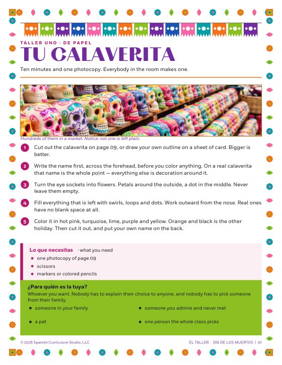 Magazine page 07: Tu calaverita, the paper craft