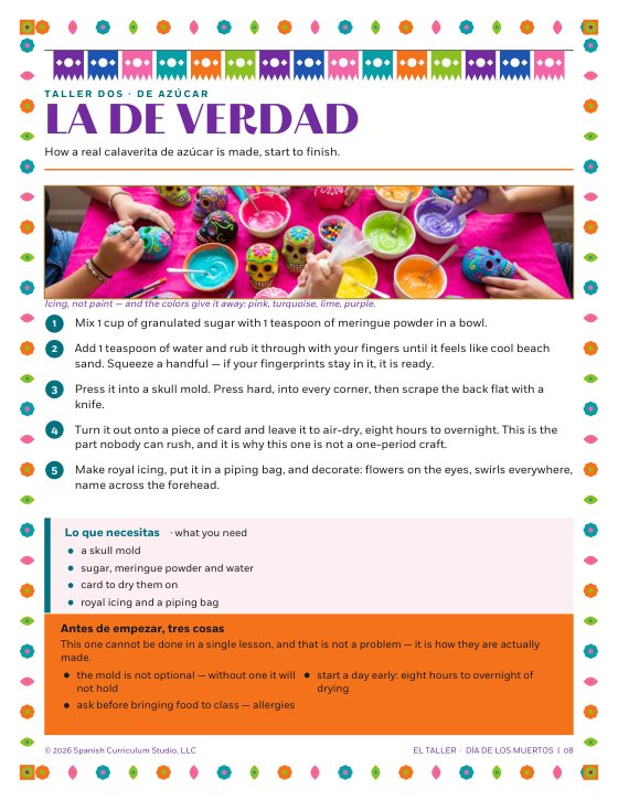 Magazine page 08: La de verdad, the real sugar-skull method